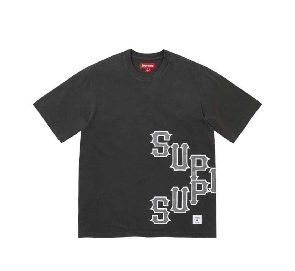 SUPREME CRACKED SPELL OUT BLK LARGE