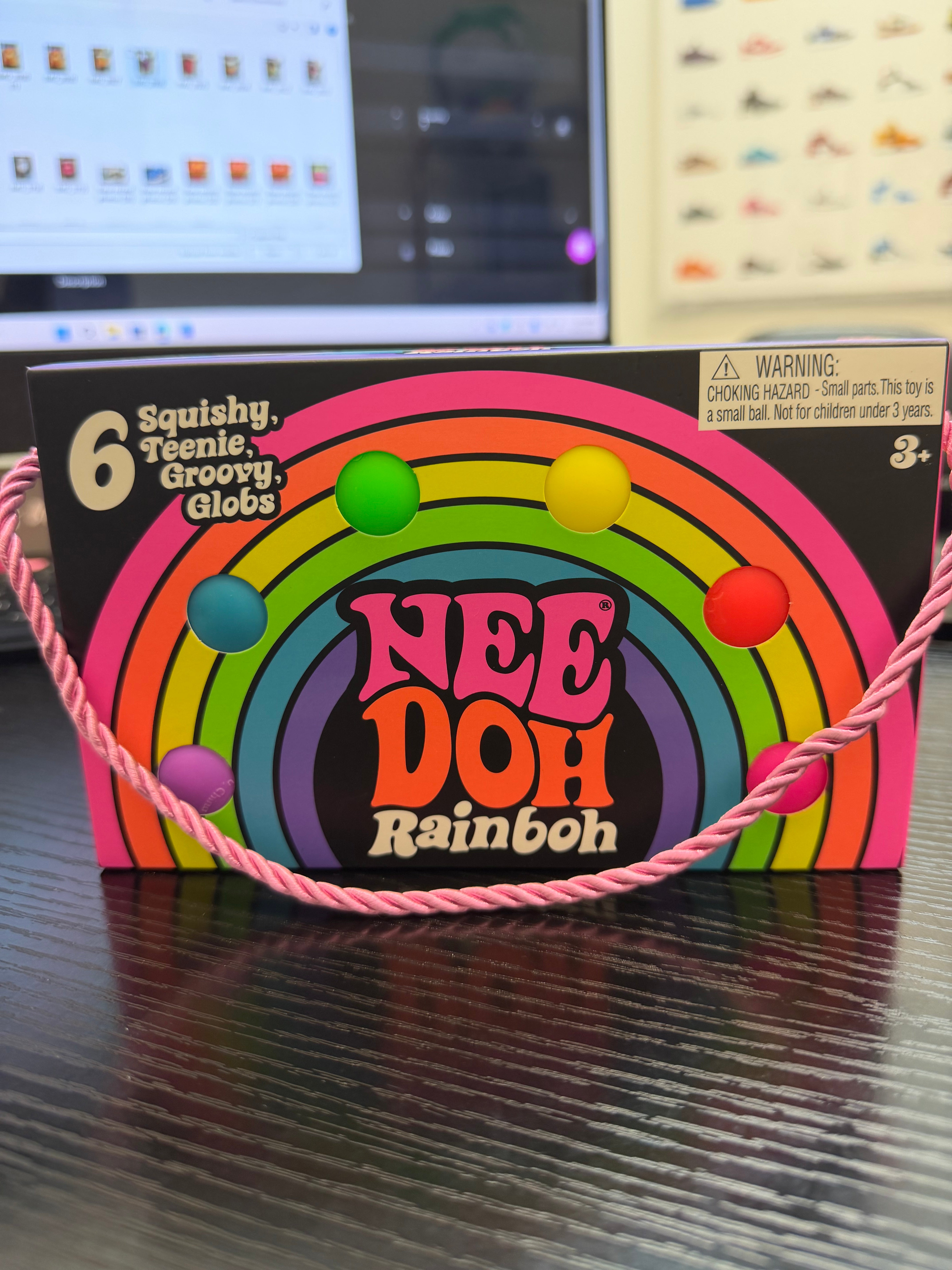 NEEDOH RAINBOH 6 PACK SQUISHY TEENIE GROOVY GLOBES