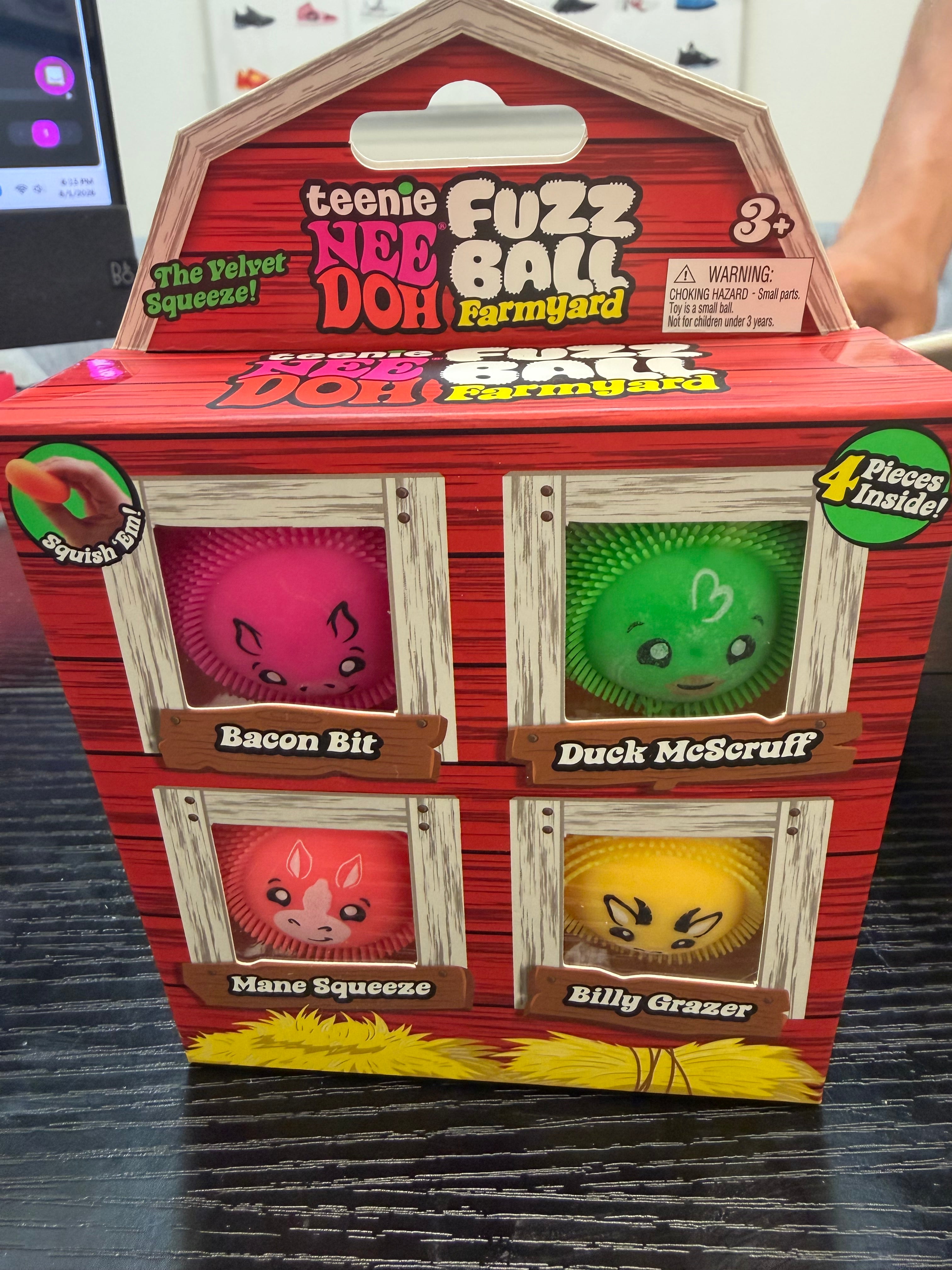 TEENIT NEEDOH FUZZ BALL FARMYARD 4 PACK