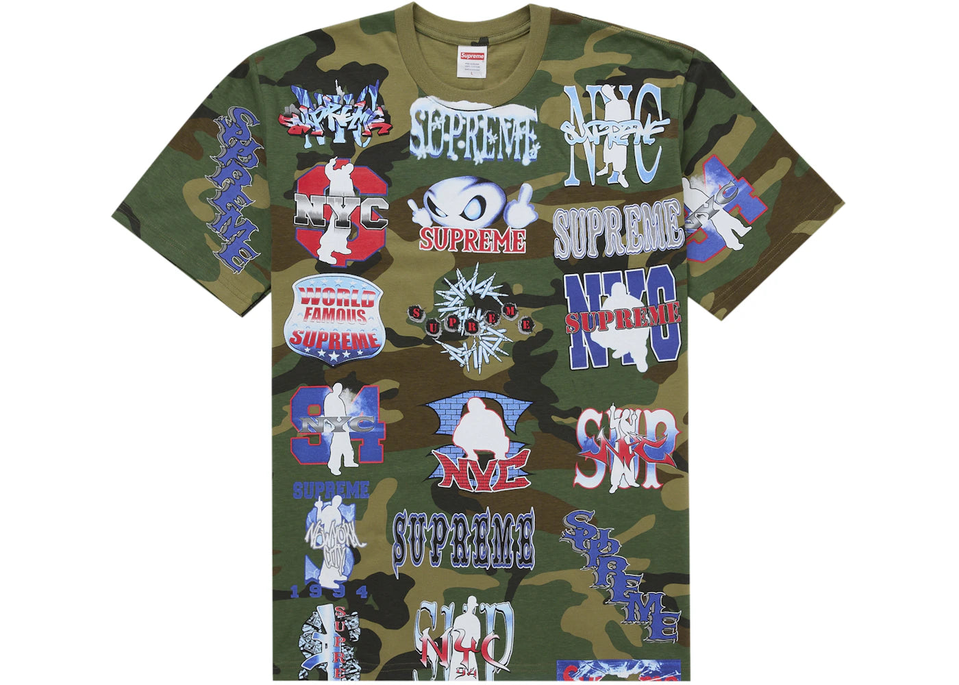 Supreme Flash Tee Woodland Camo