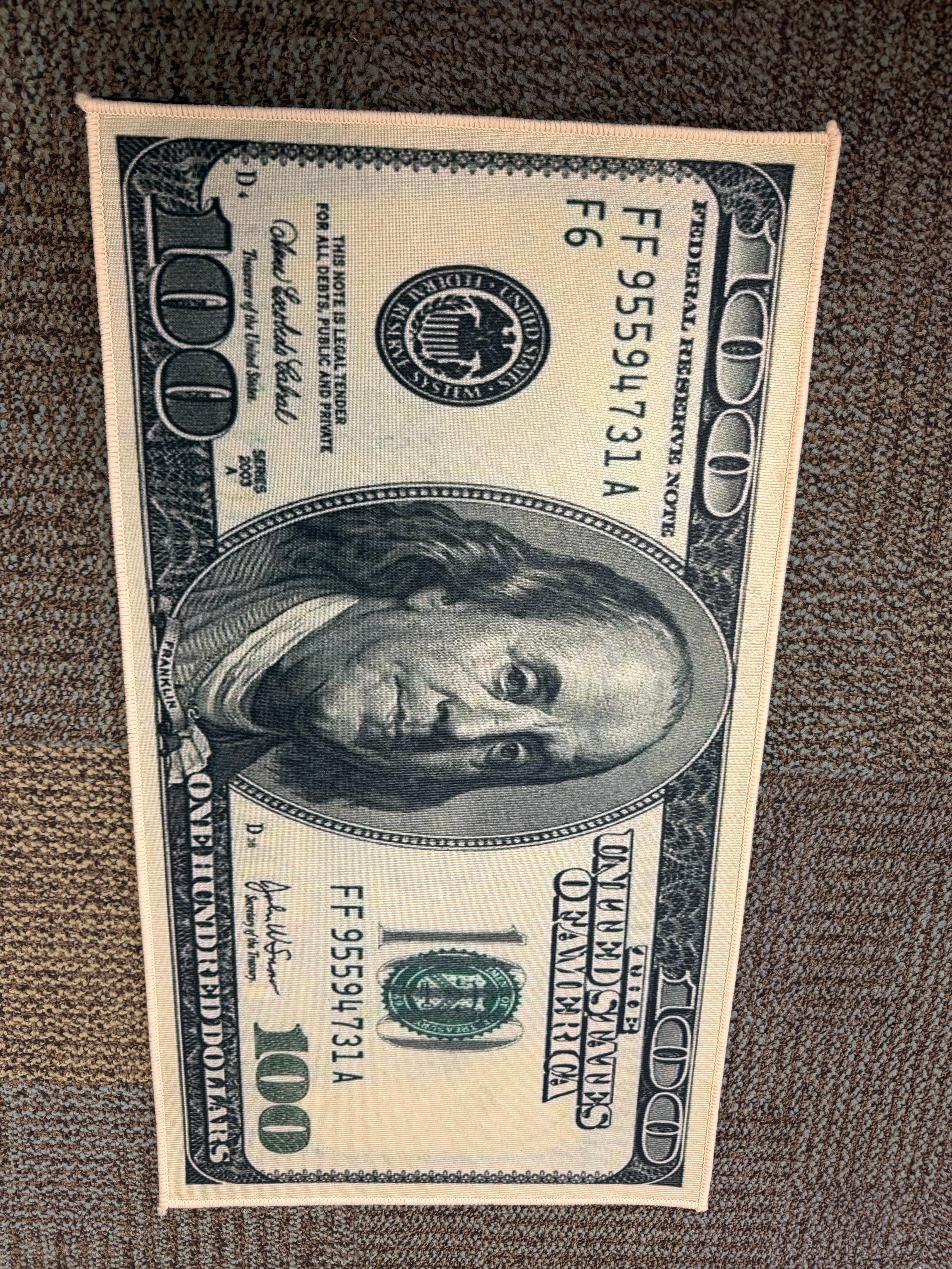$100 BILL RUG