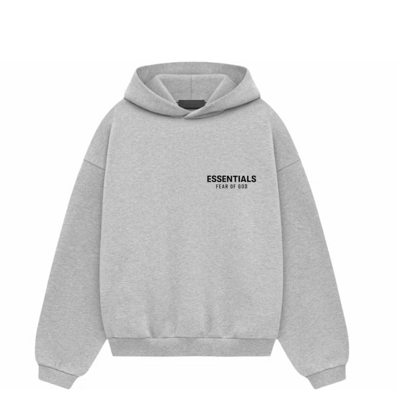 ESSENTIAL HOODIE LIGHT HEATHER GREY XS