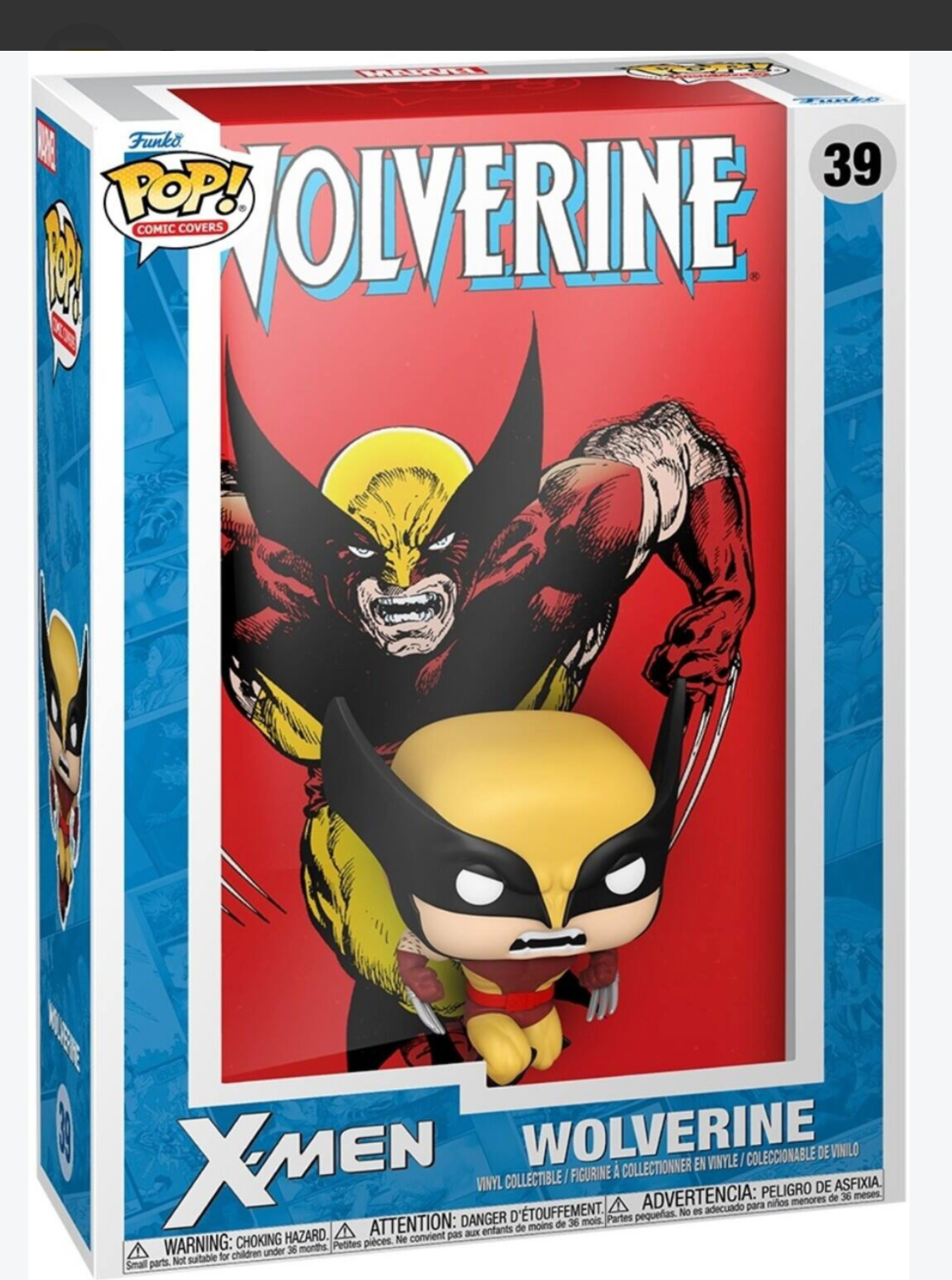 Funko Pop! Marvel X-Men Wolverine Comic Cover Figure with Case #39