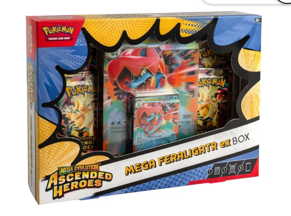 2026 Pokemon Mega Evolution Ascended Heroes Mega Feraligatr ex Box