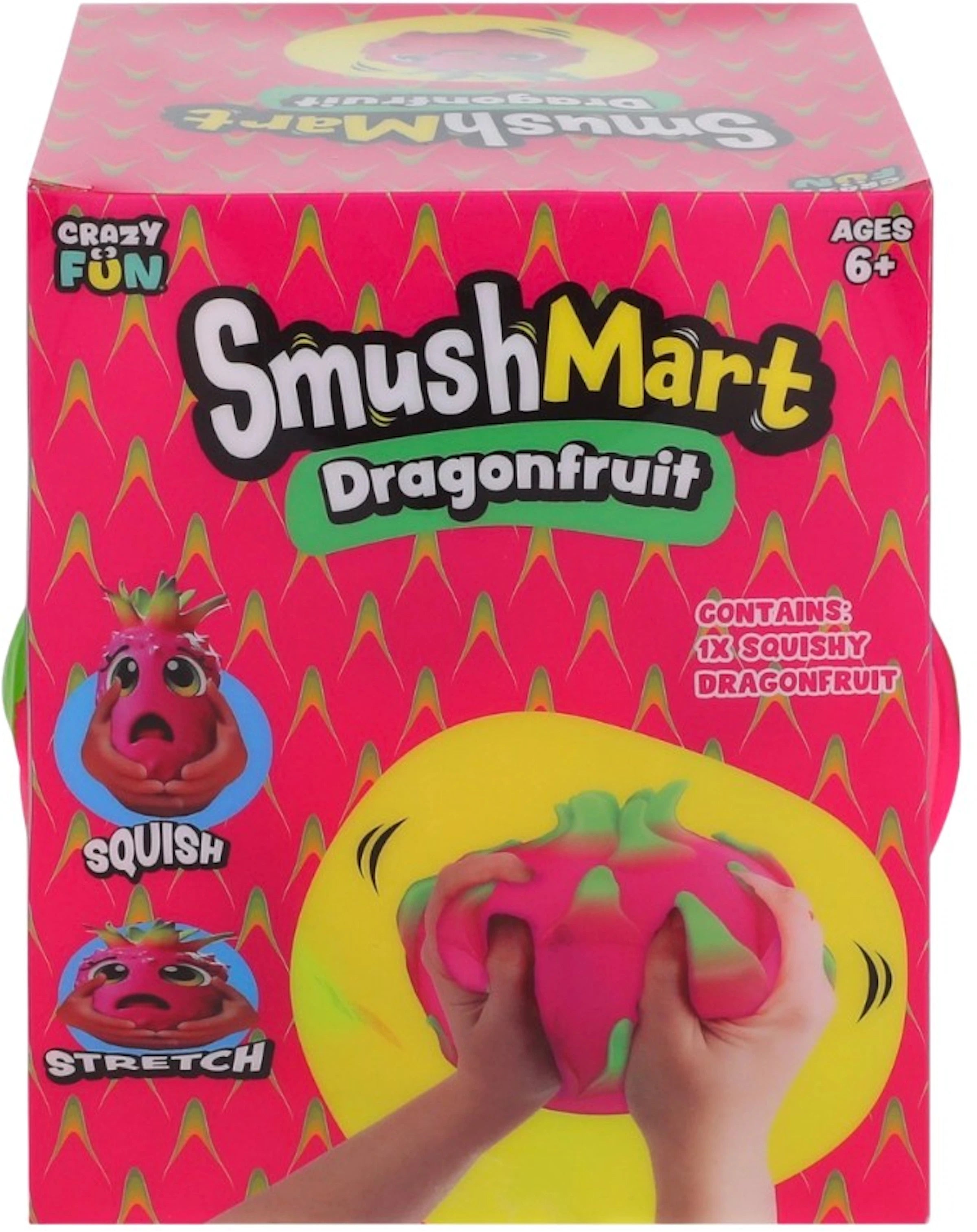 Crazy Fun Smush Mart Dragon Fruit Squishy Toy