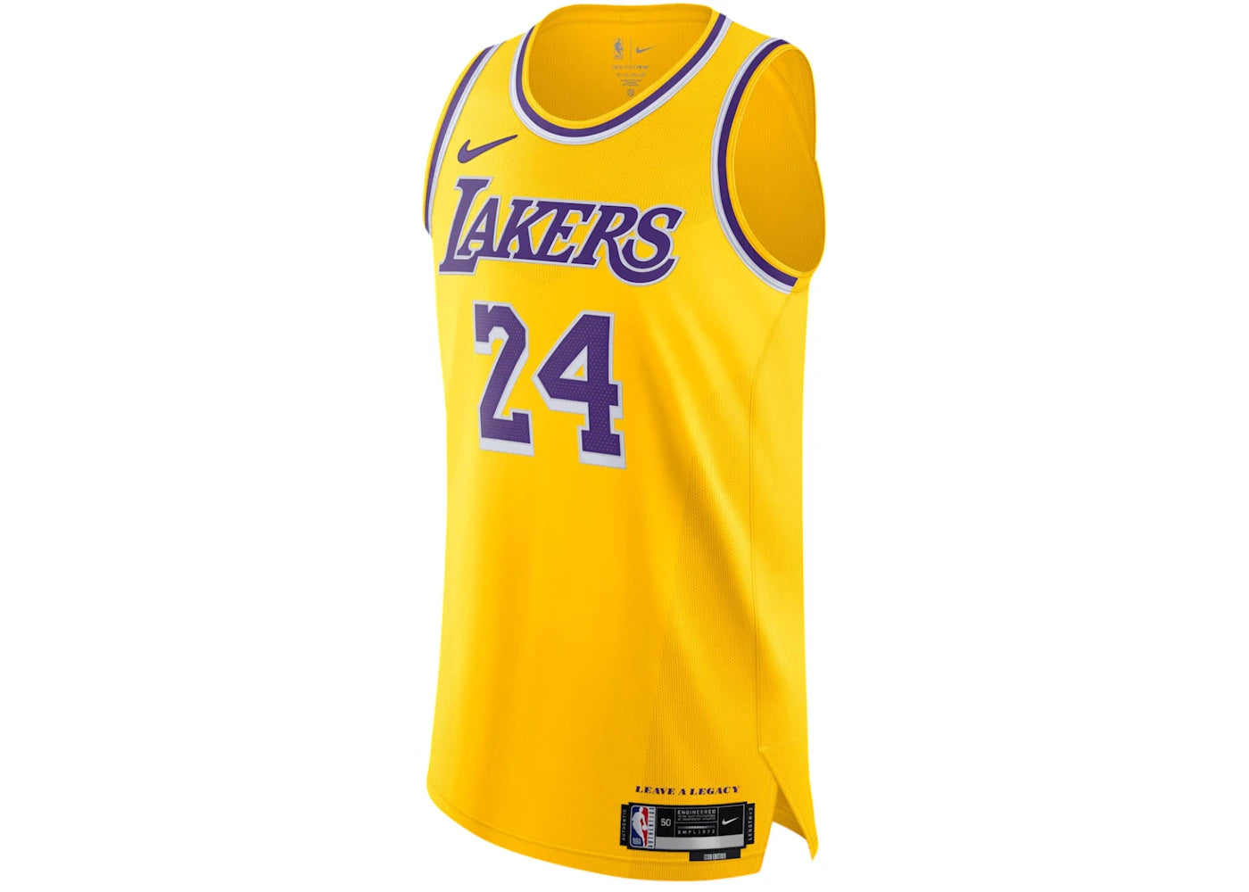 Nike LA Lakers Kobe Bryant #24 Leave A Legacy Jersey Yellow