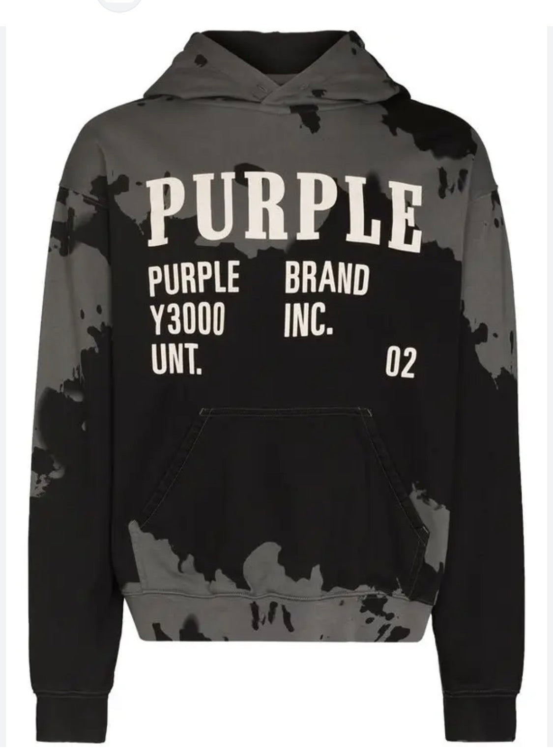 PURPLE BRAND LOGO BLEACHED HOODIE
