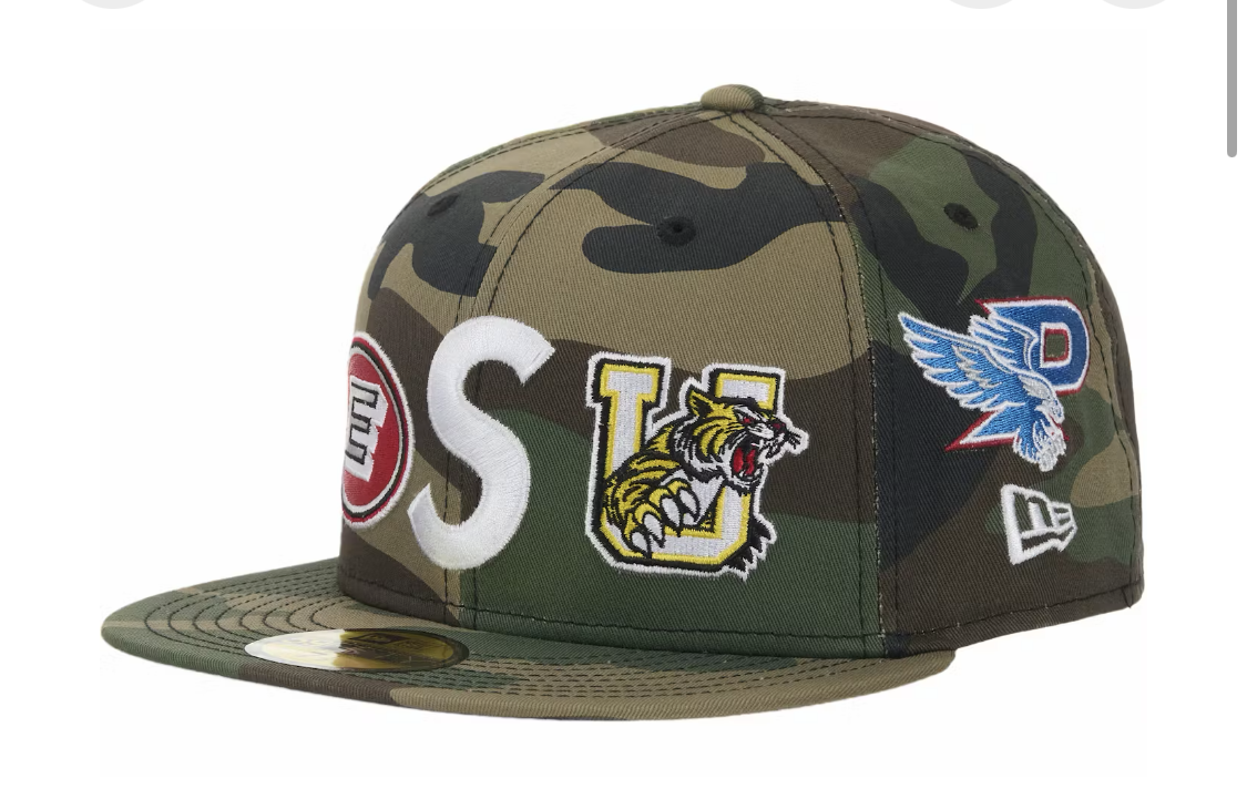SUPREME LOGO CAMO NEW ERA 7 1/2