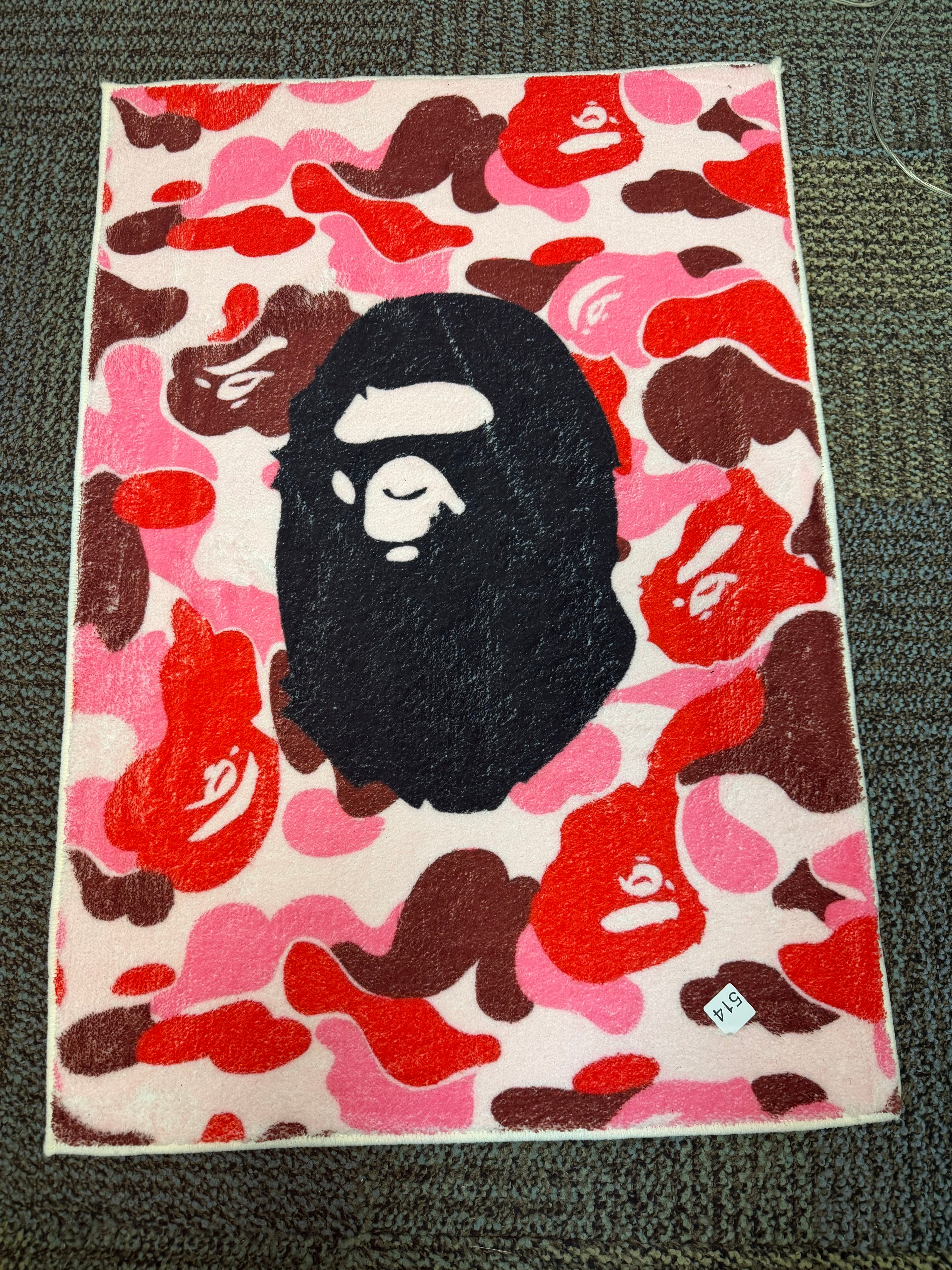 PINK CAMO BAPE RUG
