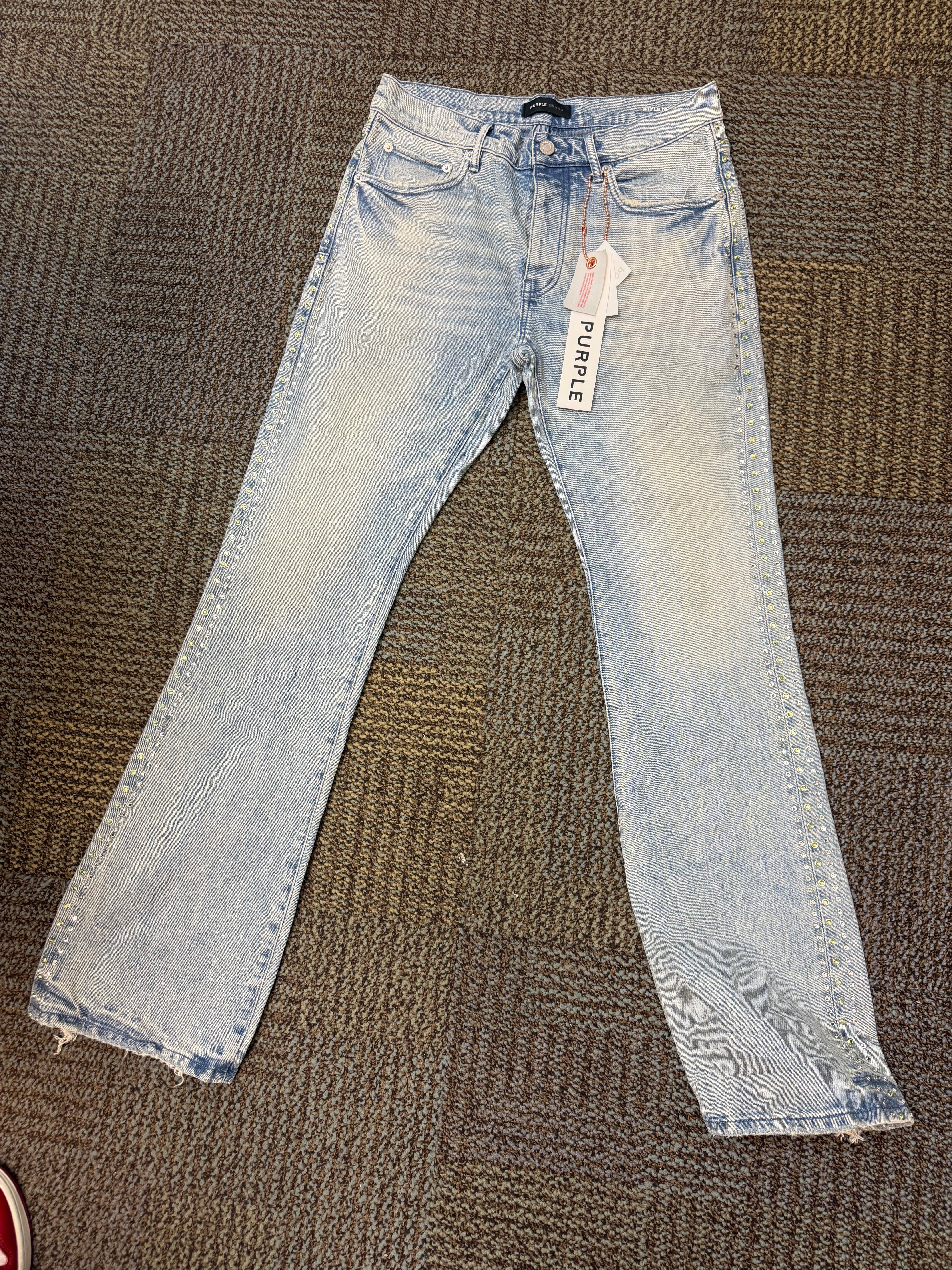 PURPLE BRAND INDIGO RHINESTONE 32