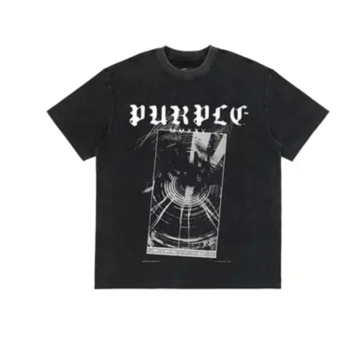 PURPLE CLEAN JERSEY GRAPHIC T SHIRT