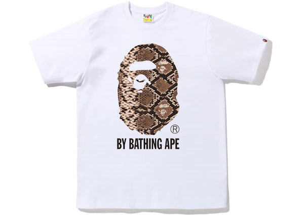 BAPE Snake By Bathing Ape Tee White Beige