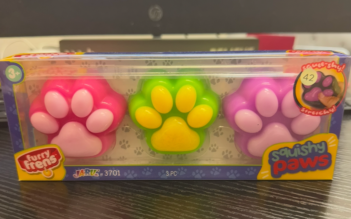 FURRY FRENS PAWS PINK/GREEN/PURPLE