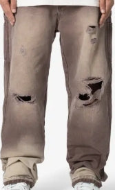 Ultra Baggy Work Pants- Brown