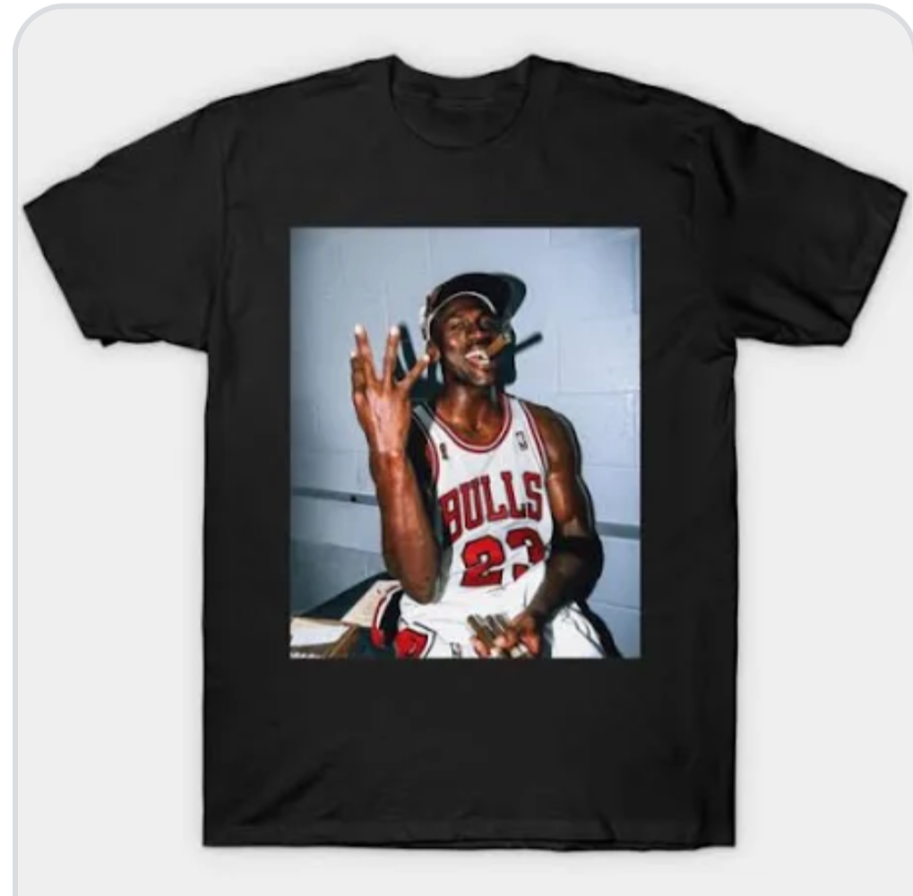Michael Jordan Cigar T shirt blk