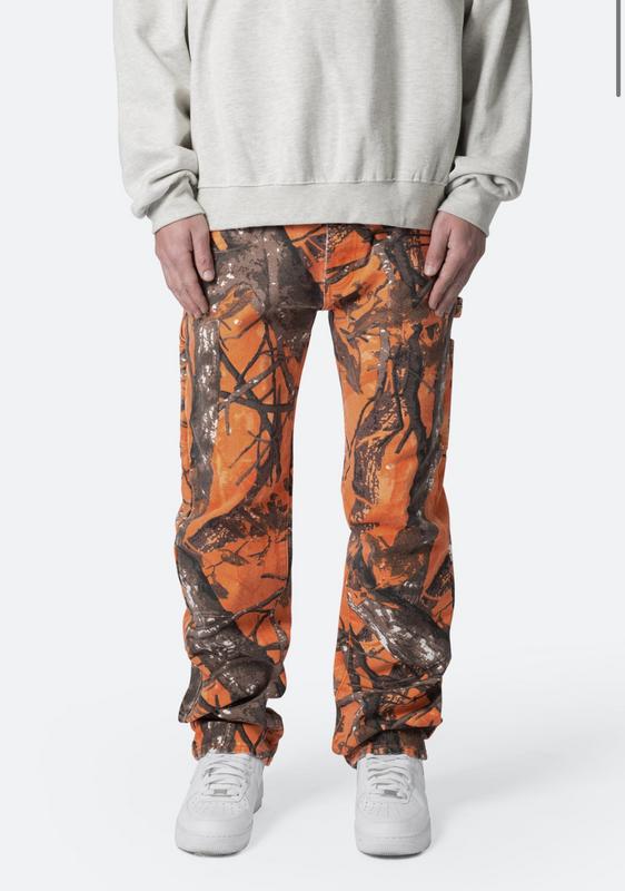 Orange Camo Carpenter Pants